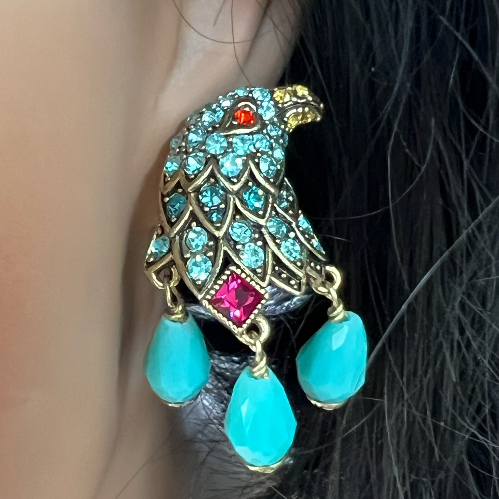 Heidi Daus 🆕 “Soaring Beauty”  Eagle lever back earrings